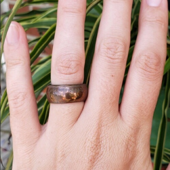 Handcrafted Coin Ring | British One Penny 1937 - Picture 2 of 14
